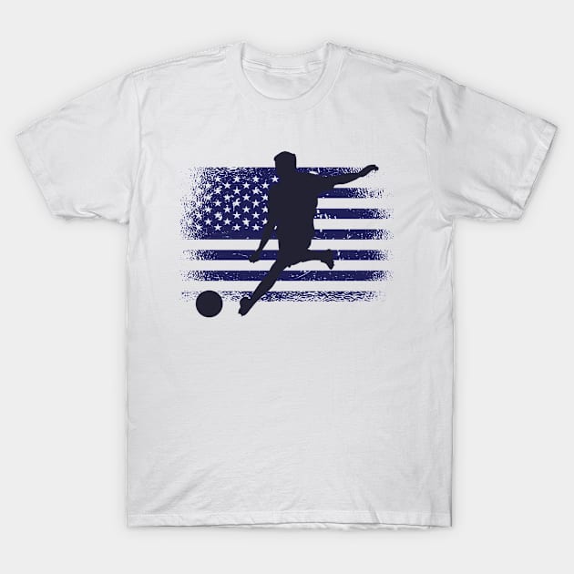 USA Soccer Fan Jersey Shirt American Flag T-Shirt by Sal71